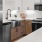 a kitchen with white cabinets