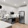 a kitchen with white cabinets