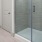a shower with a glass door